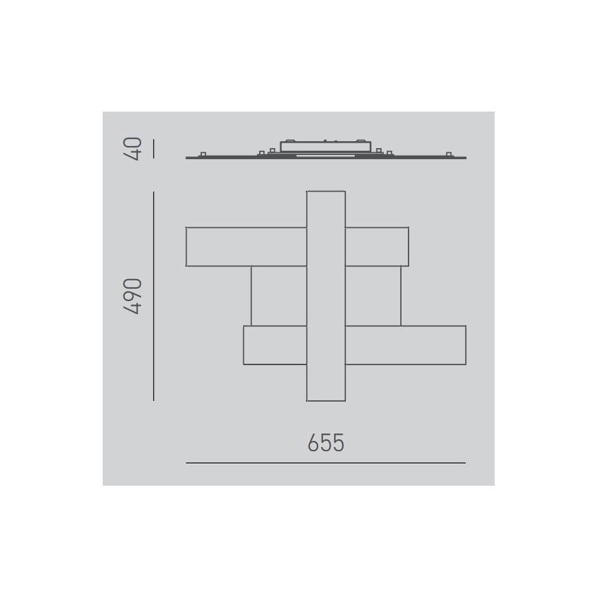 Gea Luce DOHA P P B - LED taklampa DOHA LED/30W/230V 65,5 cm vit