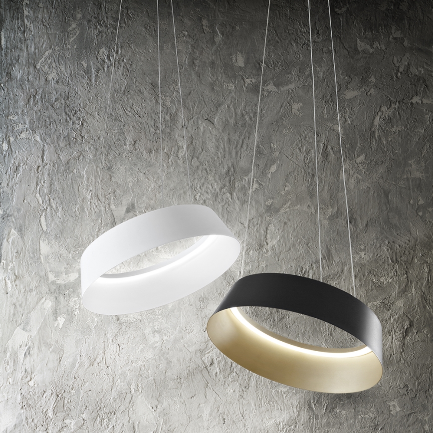 Gea Luce JULIETTE S B - LED ljusreglerad ljuskrona på textilsladd JULIETTE LED/50W/230V vit