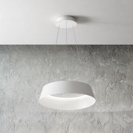 Gea Luce JULIETTE S B - LED ljusreglerad ljuskrona på textilsladd JULIETTE LED/50W/230V vit