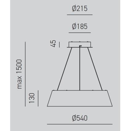 Gea Luce JULIETTE S B - LED ljusreglerad ljuskrona på textilsladd JULIETTE LED/50W/230V vit