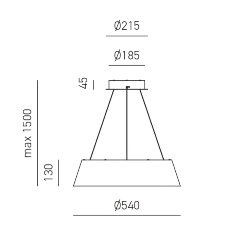 Gea Luce JULIETTE S B - LED ljusreglerad ljuskrona på textilsladd JULIETTE LED/50W/230V vit