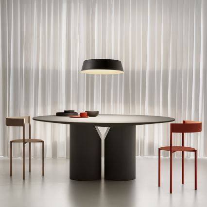Gea Luce JULIETTE S N - LED ljusreglerad ljuskrona på textilsladd JULIETTE LED/50W/230V svart/guld