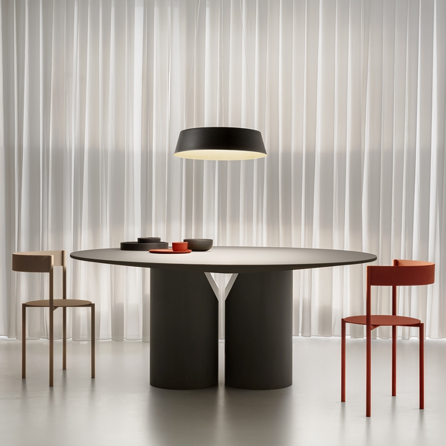 Gea Luce JULIETTE S N - LED ljusreglerad ljuskrona på textilsladd JULIETTE LED/50W/230V svart/guld