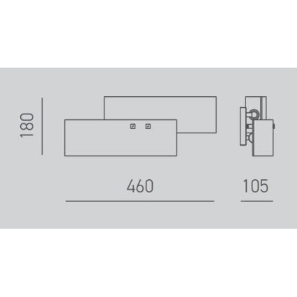 Gea Luce LARA A P arg - Vägglampa LARA 2xE14/42W/230V silver