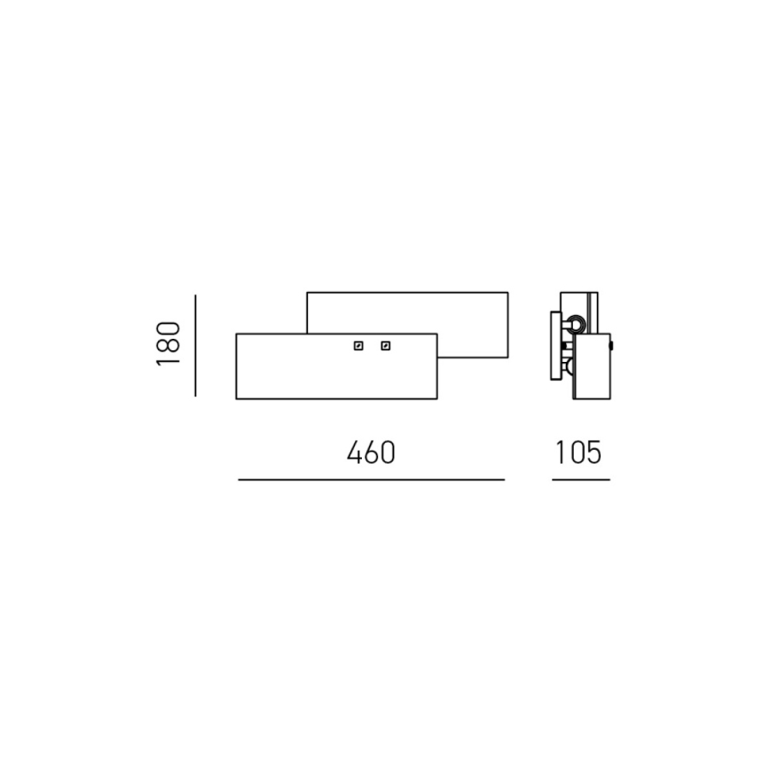 Gea Luce LARA A P arg - Vägglampa LARA 2xE14/42W/230V silver