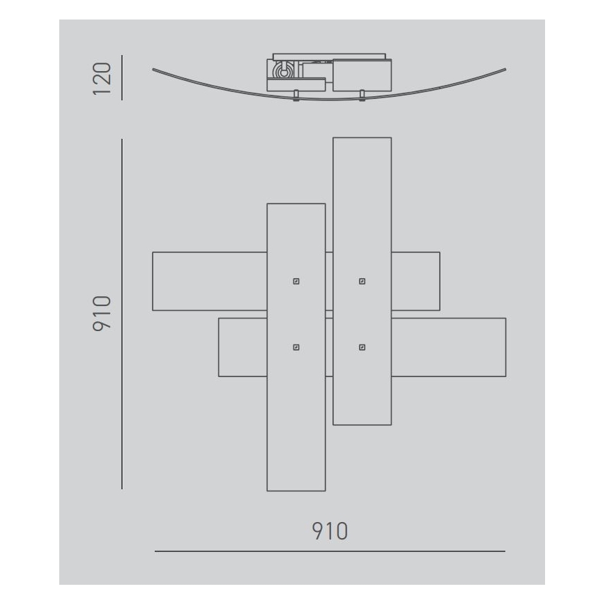 Gea Luce LARA P G oro - Taklampa LARA 4xE27/52W/230V 91 cm guld