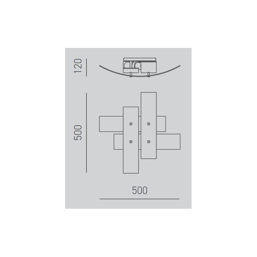 Gea Luce LARA P P arg - Taklampa LARA 2xE27/52W/230V 50 cm silver
