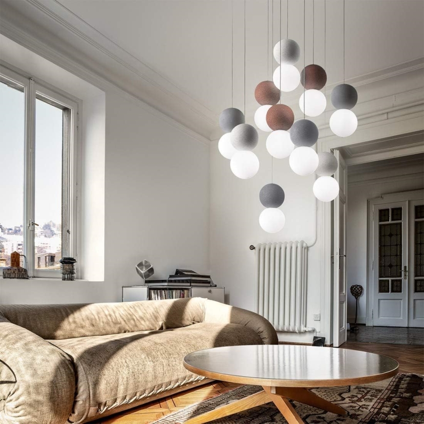 Gea Luce SFERA S10 G - Ljuskrona med textilsladd SFERA 10xG9/28W/230V