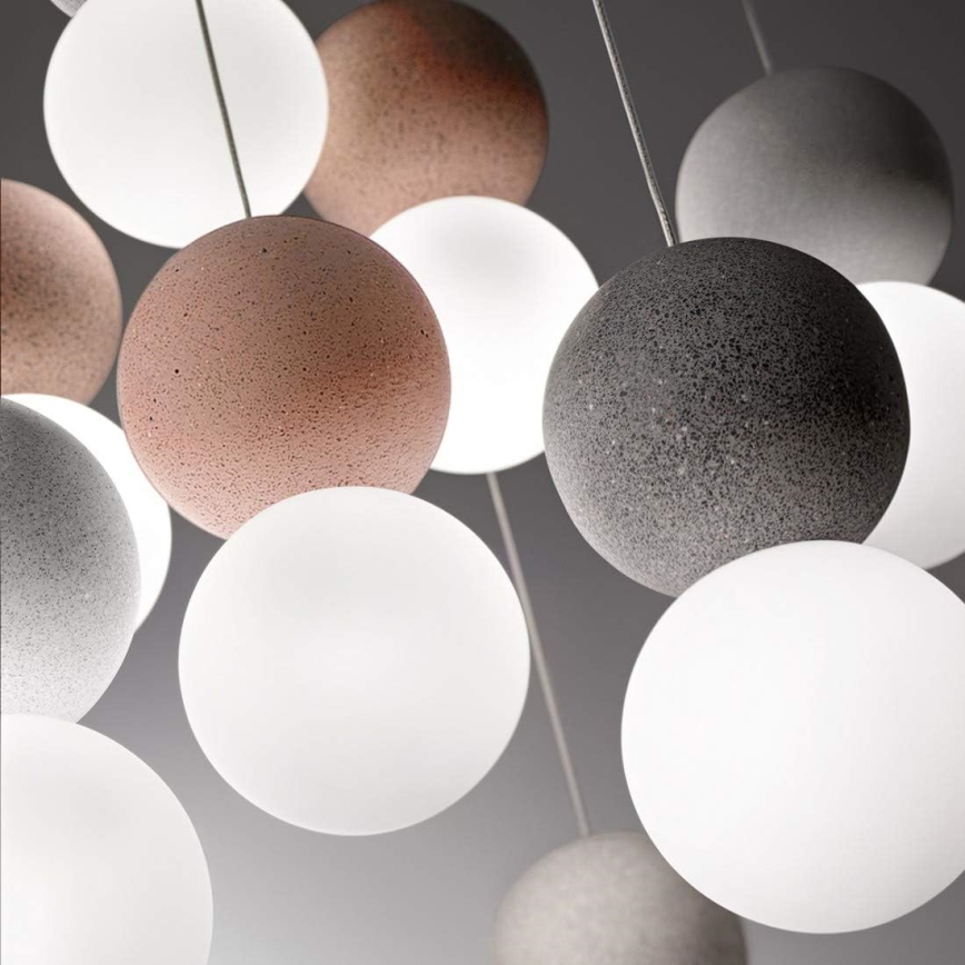 Gea Luce SFERA S10 G - Ljuskrona med textilsladd SFERA 10xG9/28W/230V