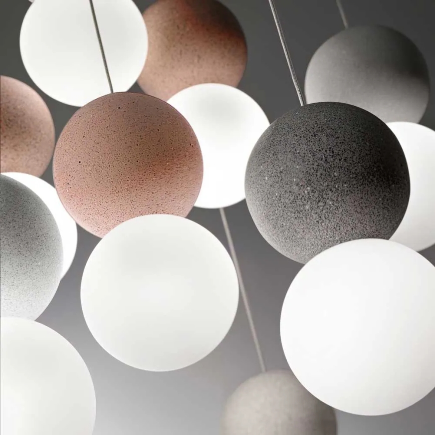 Gea Luce SFERA S6 G - Ljuskrona med textilsladd SFERA 6xG9/28W/230V
