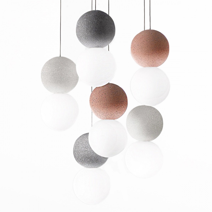 Gea Luce SFERA S6 G - Ljuskrona med textilsladd SFERA 6xG9/28W/230V