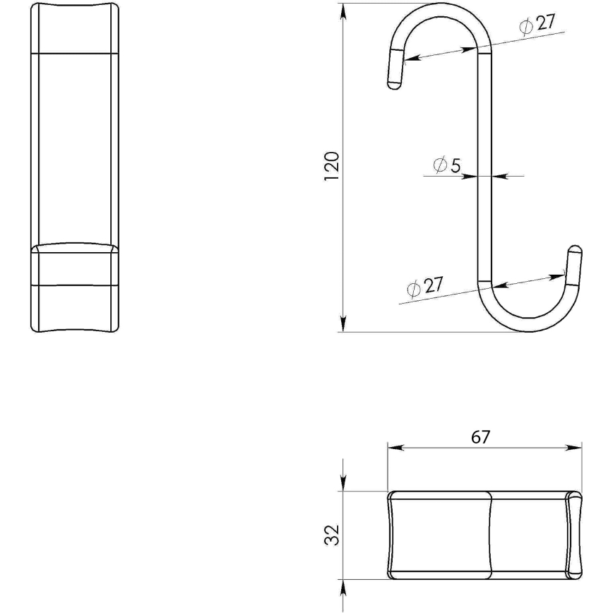 Gedy - Elementkrok vit/termoplast
