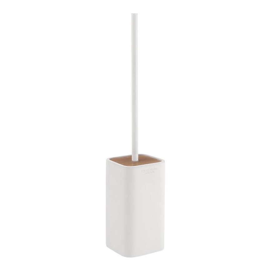 Gedy - Fristående toalettborste NINFEA vit/bambu