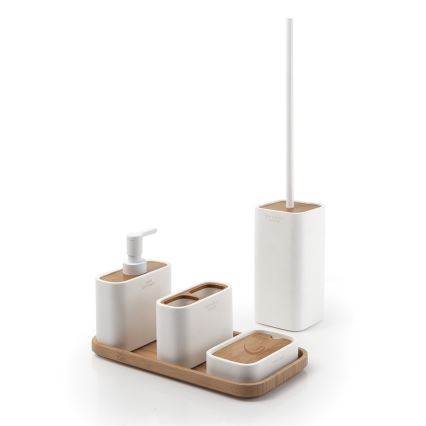 Gedy - Tvålpump NINFEA vit/bambu