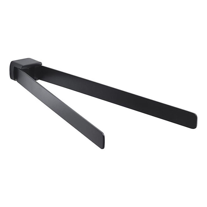Gedy - Vägg roterande handduk hållare PIRENEI 36 cm matt svart