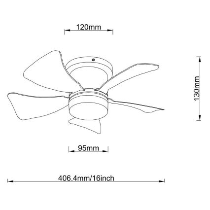 Globo - LED Dimbar takfläkt LED/10W/230V 3000-6500K grå + fjärrkontroll
