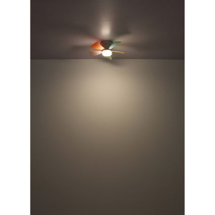 Globo - Dimbar LED-takfläkt LED/10W/2300-6500K färgskiftande + fjärrkontroll
