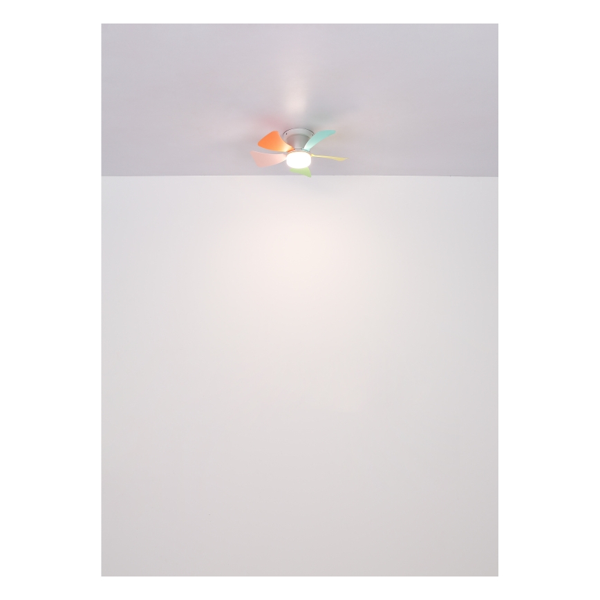 Globo - Dimbar LED-takfläkt LED/10W/2300-6500K färgskiftande + fjärrkontroll