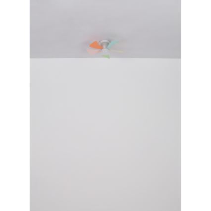 Globo - Dimbar LED-takfläkt LED/10W/2300-6500K färgskiftande + fjärrkontroll