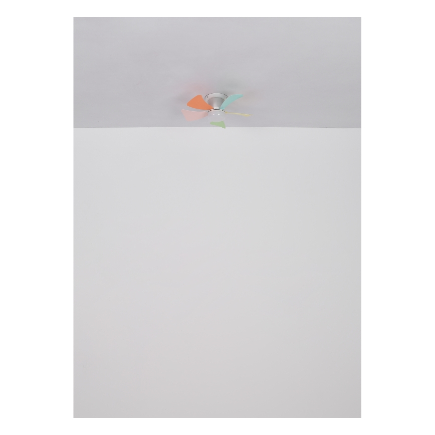 Globo - Dimbar LED-takfläkt LED/10W/2300-6500K färgskiftande + fjärrkontroll