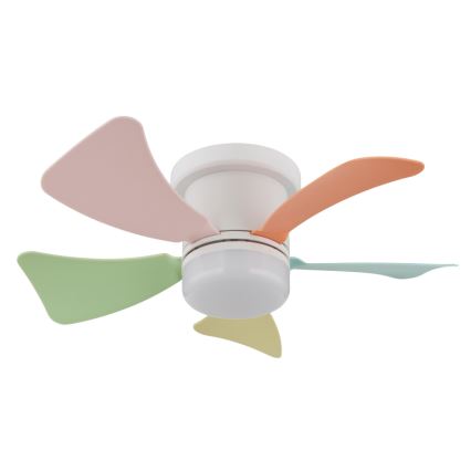 Globo - Dimbar LED-takfläkt LED/10W/2300-6500K färgskiftande + fjärrkontroll