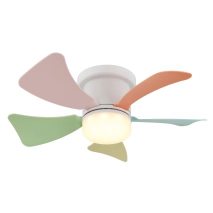 Globo - Dimbar LED-takfläkt LED/10W/2300-6500K färgskiftande + fjärrkontroll