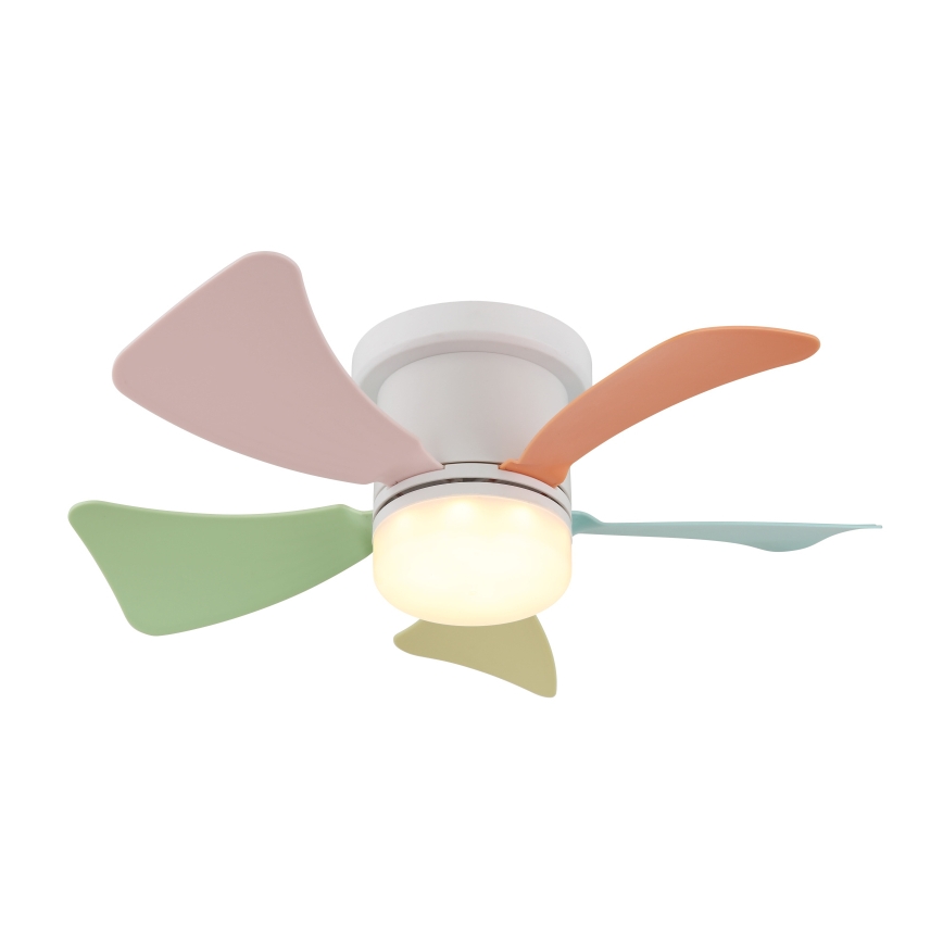 Globo - Dimbar LED-takfläkt LED/10W/2300-6500K färgskiftande + fjärrkontroll