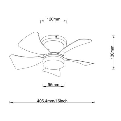 Globo - Dimbar LED-takfläkt LED/10W/2300-6500K färgskiftande + fjärrkontroll