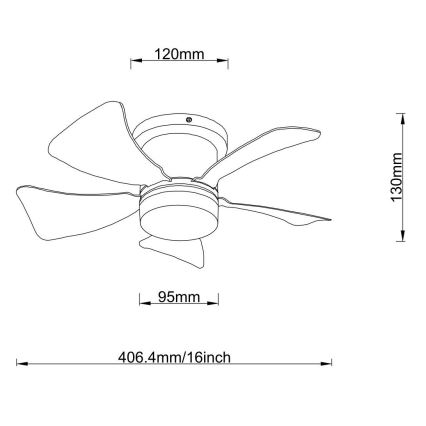 Globo - LED Dimbar takfläkt LED/10W/230V 3000-6500K brun + fjärrkontroll