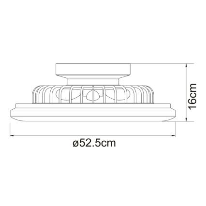 Globo - LED Dimbar taklampa med fläkt LED/30W/230V 3000-6500K + fjärrkontroll