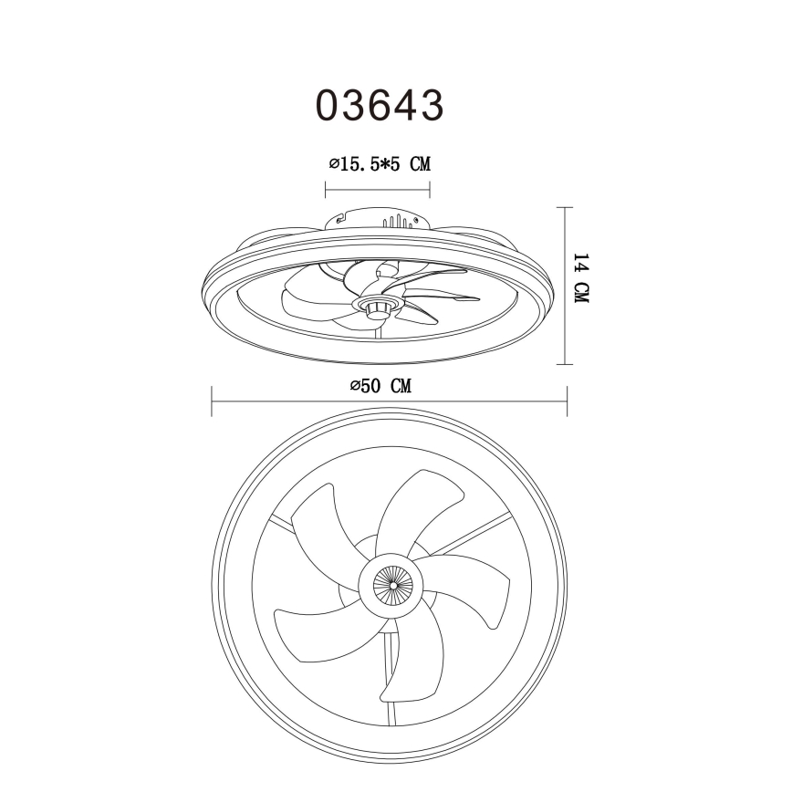 Globo - LED Dimbar takfläkt LED/40W/230V 3000-6500K + fjärrkontroll