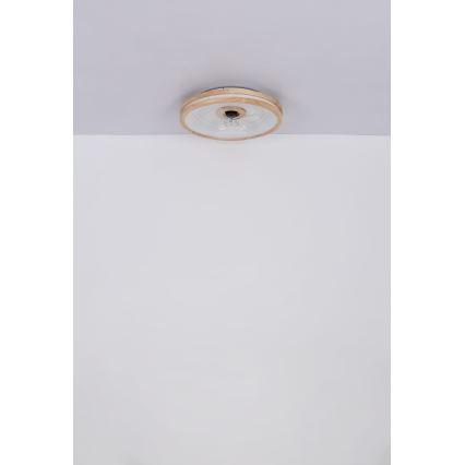 Globo - LED Dimbar taklampa med fläkt LED/30W/230V 2700-6500K brun + fjärrkontroll