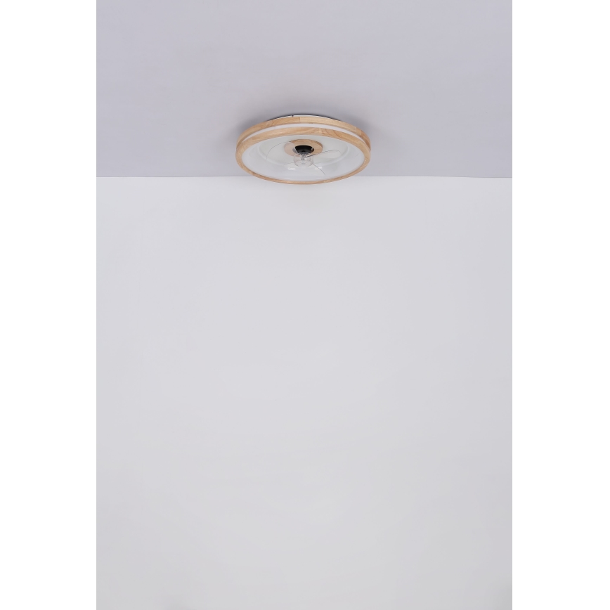 Globo - LED Dimbar taklampa med fläkt LED/30W/230V 2700-6500K brun + fjärrkontroll
