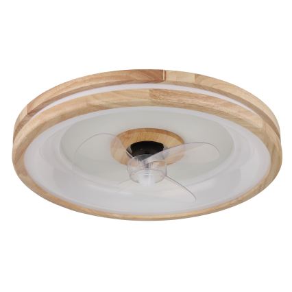 Globo - LED Dimbar taklampa med fläkt LED/30W/230V 2700-6500K brun + fjärrkontroll