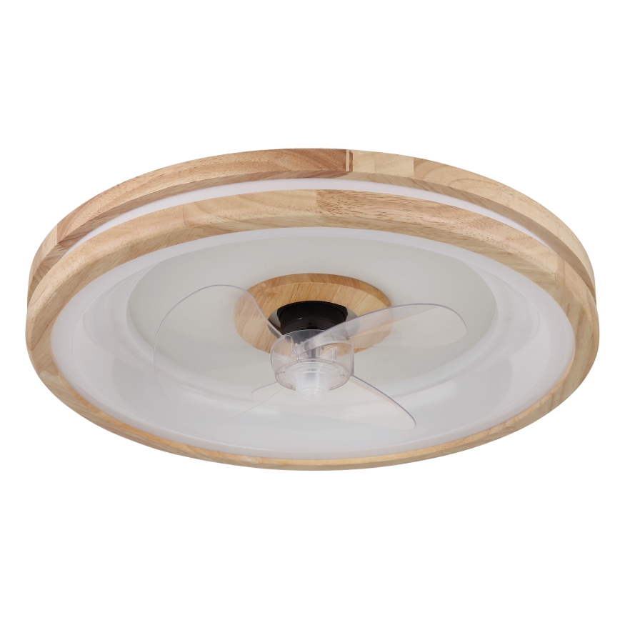 Globo - LED Dimbar taklampa med fläkt LED/30W/230V 2700-6500K brun + fjärrkontroll