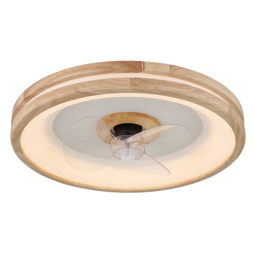Globo - LED Dimbar taklampa med fläkt LED/30W/230V 2700-6500K brun + fjärrkontroll