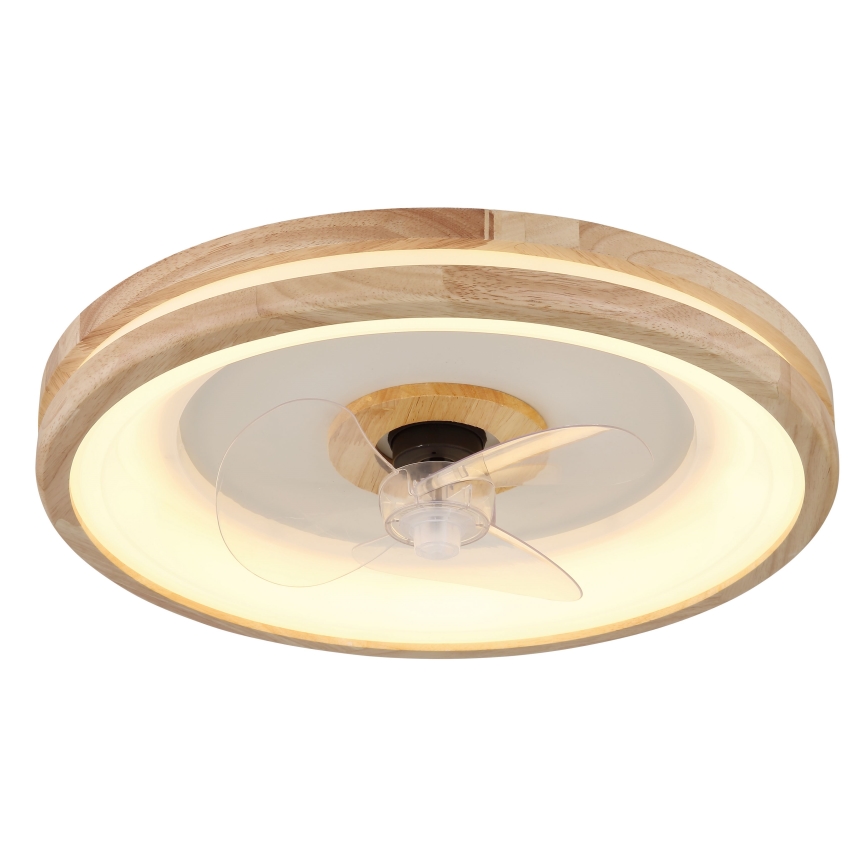 Globo - LED Dimbar taklampa med fläkt LED/30W/230V 2700-6500K brun + fjärrkontroll