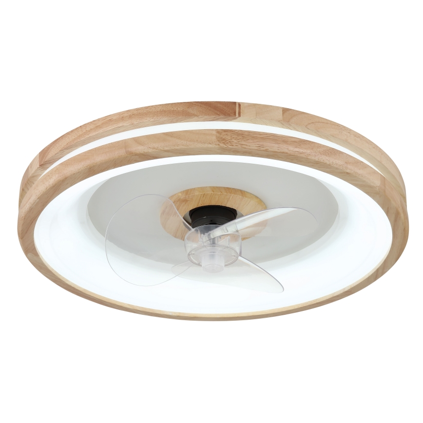 Globo - LED Dimbar taklampa med fläkt LED/30W/230V 2700-6500K brun + fjärrkontroll