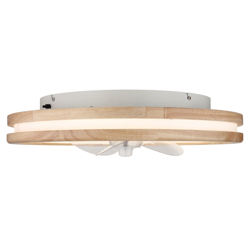 Globo - LED Dimbar taklampa med fläkt LED/30W/230V 2700-6500K brun + fjärrkontroll