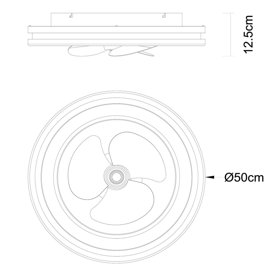 Globo - LED Dimbar taklampa med fläkt LED/30W/230V 2700-6500K brun + fjärrkontroll