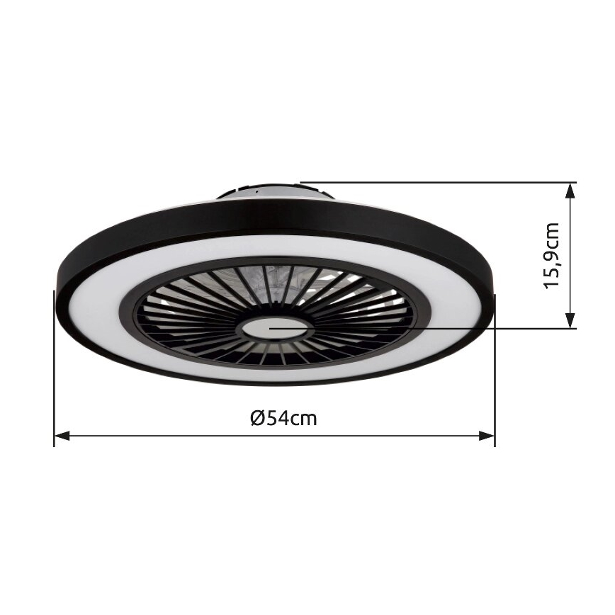Globo - LED dimbar takfläkt LED/45W/230V 3000-6500K + fjärrkontroll