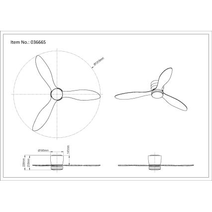 Globo - LED dimbar takfläkt LED/20W/230V 3000-6500K + fjärrkontroll