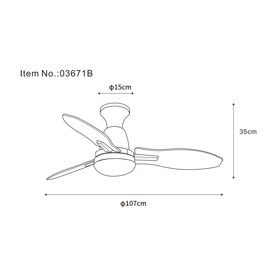 Globo - LED Dimbar takfläkt LED/22W/230V 3000/4500/6000K + fjärrkontroll