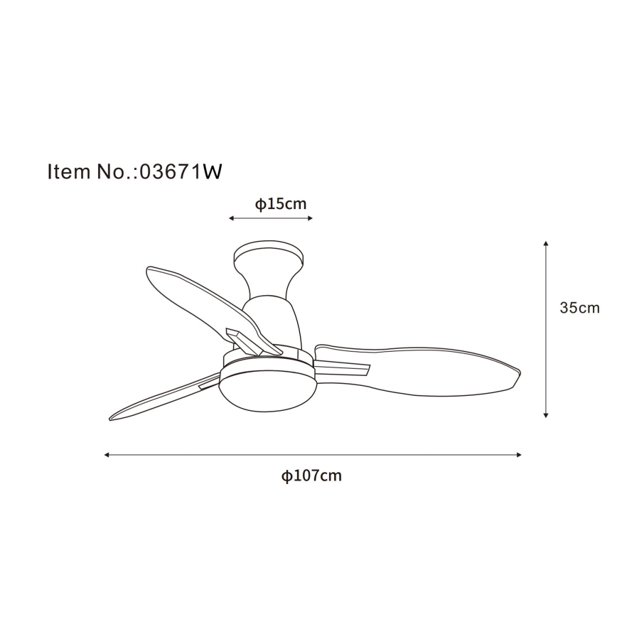 Globo - LED Dimbar takfläkt LED/22W/230V 3000/4500/6000K + fjärrkontroll