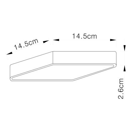 Globo 12369-15 - LED Takbelysning ECHO LED/15W/230V