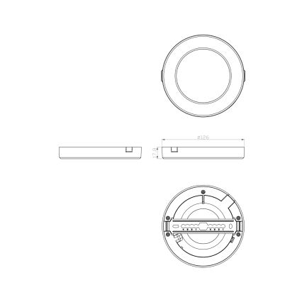 Globo - LED taklampa LED/6W/230V 3000/4000/6500K svart
