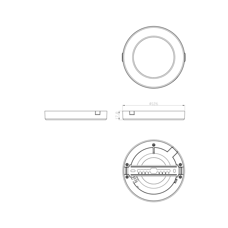 Globo - LED taklampa LED/6W/230V 3000/4000/6500K vit