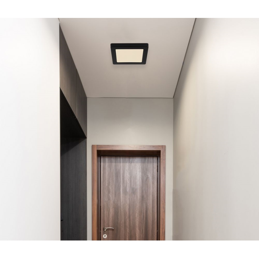 Globo  LED Taklampa LASSE LED/12W/230V 3000/4000/6500K svart