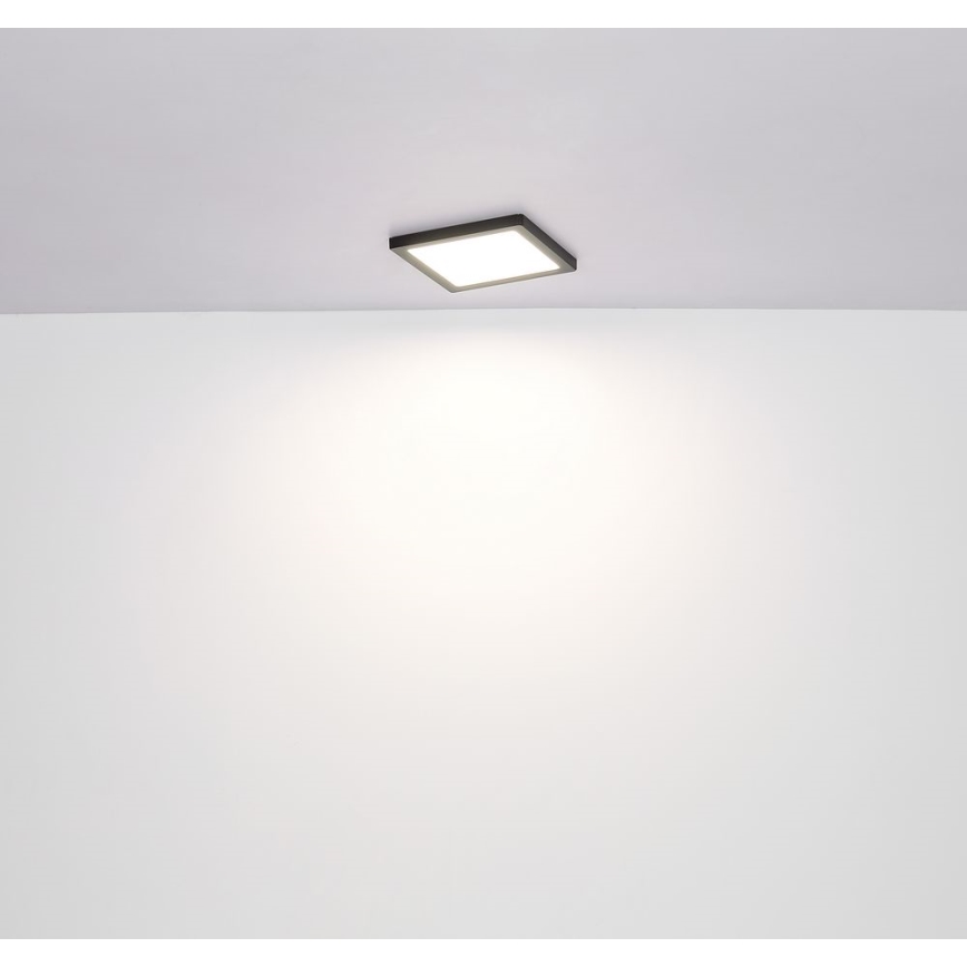 Globo  LED Taklampa LASSE LED/12W/230V 3000/4000/6500K svart