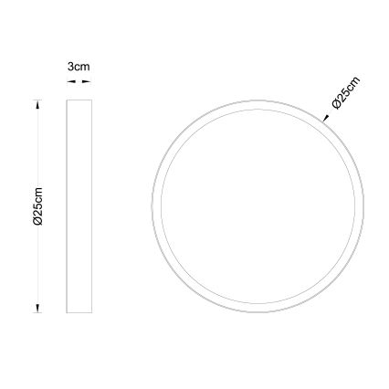 Globo - LED taklampa LED/15W/230V diameter 25 cm